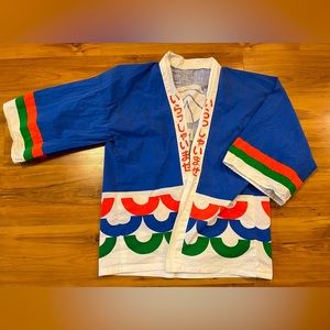 VTG 80s-90s Japanese SANYO promo happi coat cotton robe OS one size